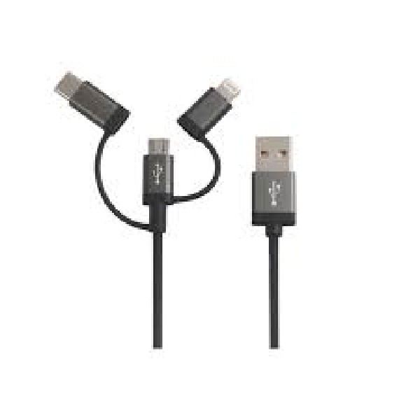 Adatkábel 3in1-ben (Micro USB, Lightning, USB-C)